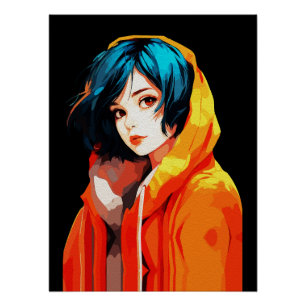Creative Anime Wall Art   Mädchen 07 Poster