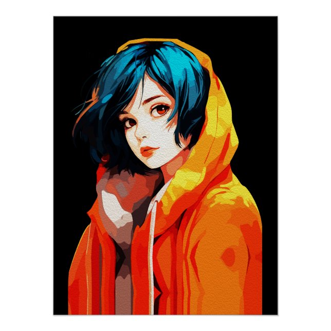 Creative Anime Wall Art | Mädchen 07 Poster (Vorderseite)