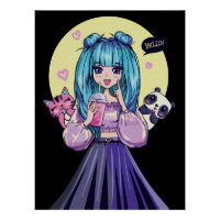 Creative Anime Wall Art | Mädchen 20