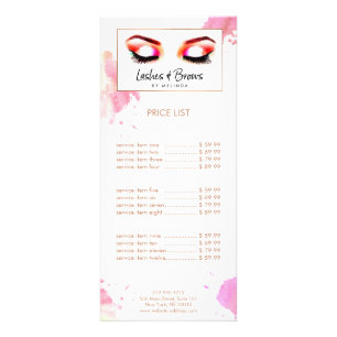 Creative Aquarellblitze/Brows Werbekarte