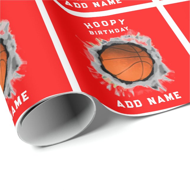 Creative Basketball Geburtstag Geschenkpapier (Rolleneckpunkt)