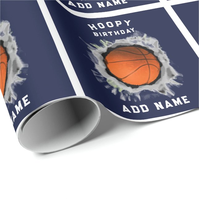 Creative Basketball Geburtstag Geschenkpapier (Rolleneckpunkt)