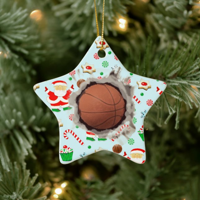 Creative Basketball Weihnachten Keramik Ornament (Baum)