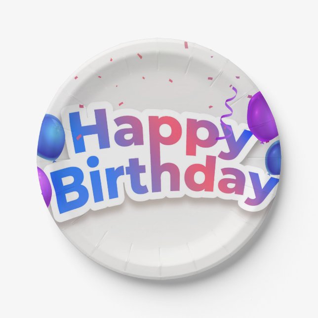 Creative Birthday Paper Plate Pappteller (Vorderseite)