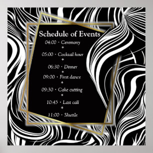 Creative Black and White Seamless Abstrakt Poster