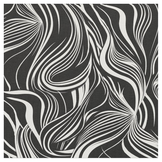 Creative Black and White Seamless Abstrakt Stoff (Nahaufnahme)