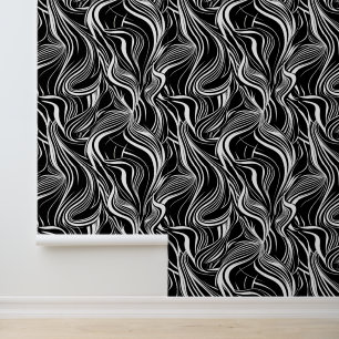 Creative Black and White Seamless Abstrakt Tapete