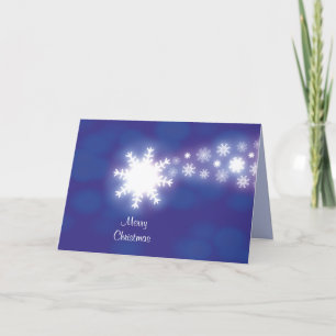 Creative Blue Composite Snow Flakes Comet Graphic Feiertagskarte