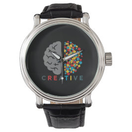 Creative Brain Colorful Thought Network Armbanduhr