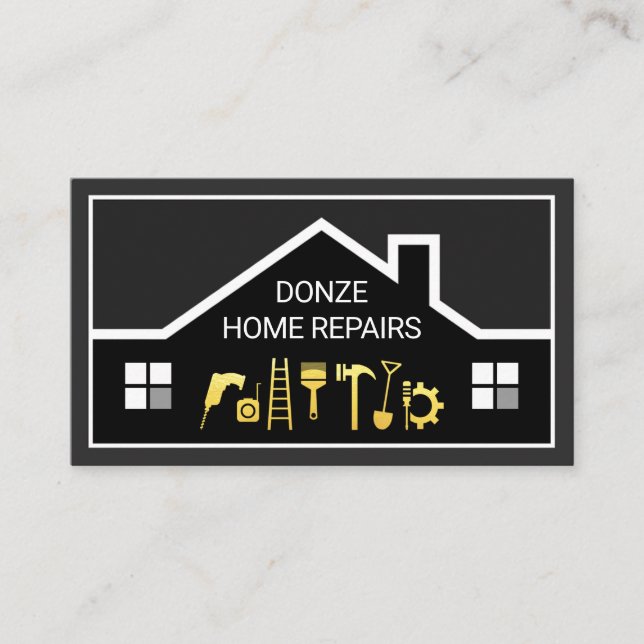 Creative Building Frame Handyman Tools Visitenkarte (Vorderseite)