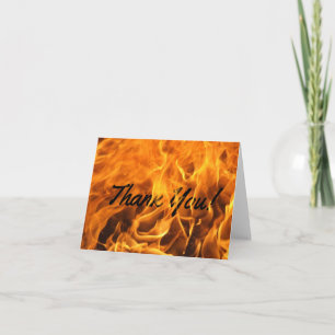 Creative Burning Fire Typografy Vielen Dank Dankeskarte