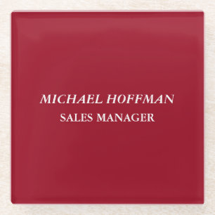 Creative Carmine Red Minimalistisch Classical Ital Glasuntersetzer