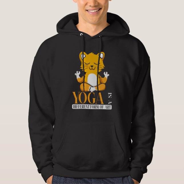 Creative Cat Yoga Hoodie (Vorderseite)
