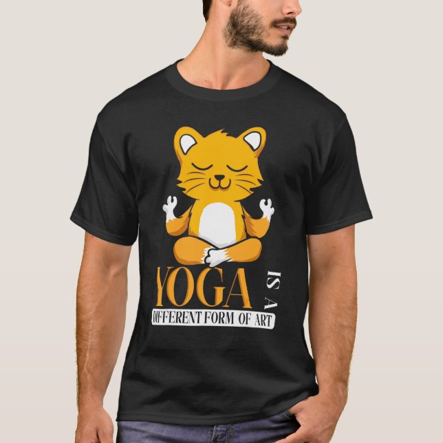 Creative Cat Yoga T-Shirt (Vorderseite)