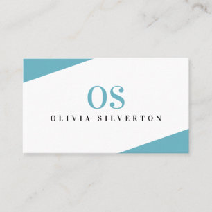 CREATIVE CORNERS-Klasse, Monogramm, schwarz Visitenkarte