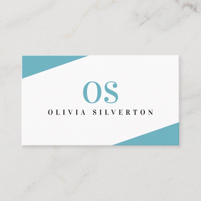 CREATIVE CORNERS-Klasse, Monogramm, schwarz Visitenkarte (Vorderseite)