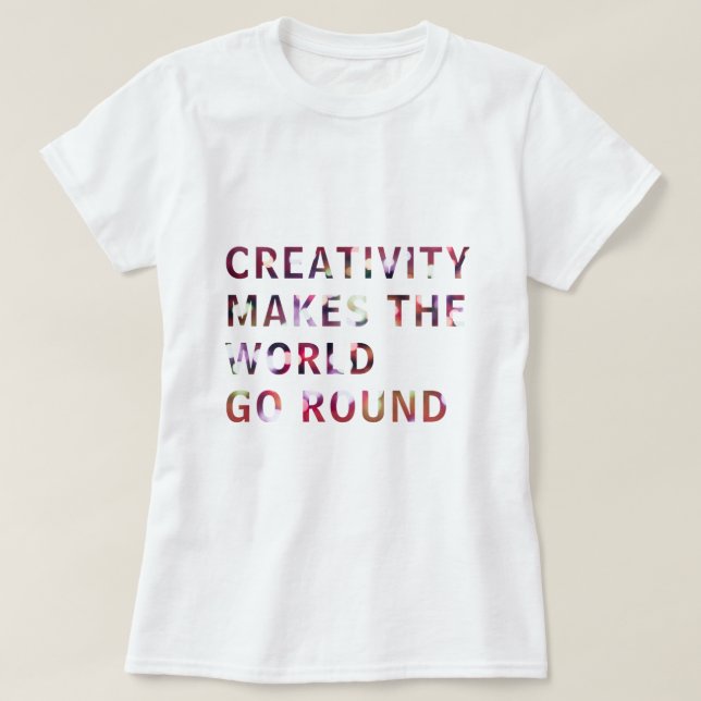 Creative Creativa Slogan Zitat Red Bokeh T-Shirt (Design vorne)