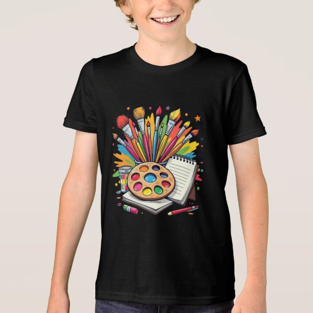 Creative crew art class Tri-Blend shirt (Vorderseite)