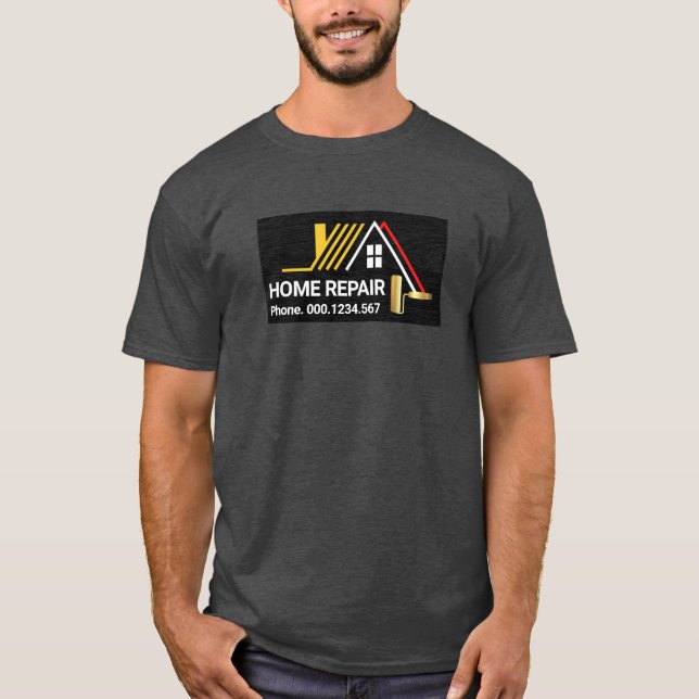Creative Dachterrasse auf Black Wood Handyman Pain T-Shirt (Vorderseite)