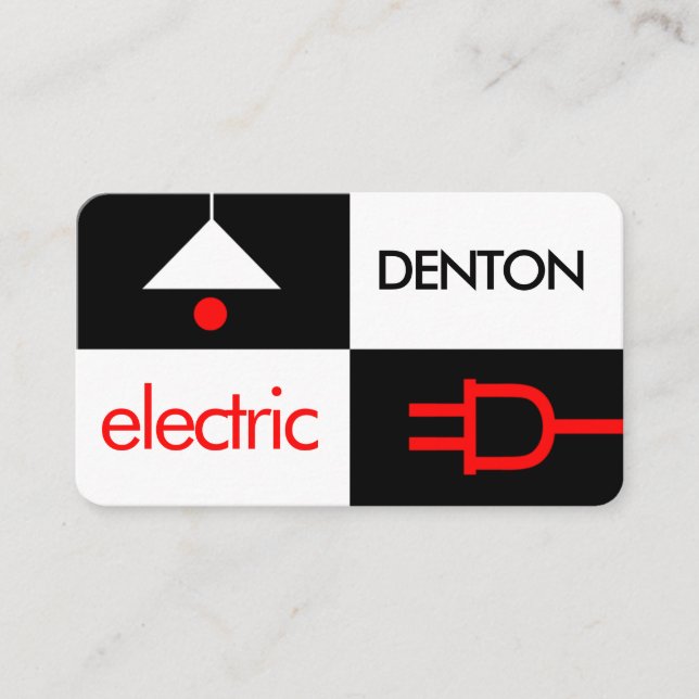 Creative Darkness Light Electric Squares Visitenkarte (Vorderseite)