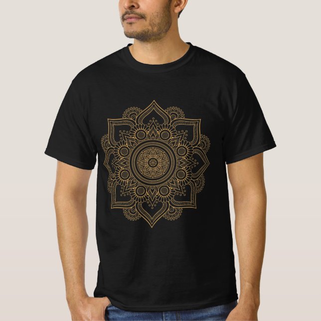 Creative Decorative Gold Design T-Shirt (Vorderseite)