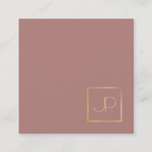 Creative Design Gold Monogram Template Moderne Lux Quadratische Visitenkarte