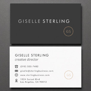 Creative Director Minimalistisch Luxury Black Visitenkarte