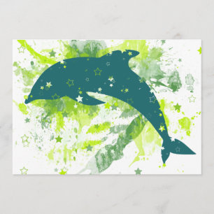 Creative Dolphin Design Einladung