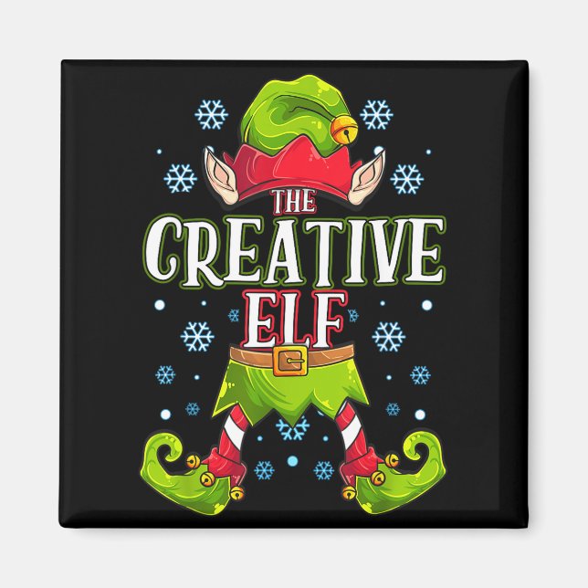 Creative Elf Matching Family Group Christmas Party Magnet (Vorne)