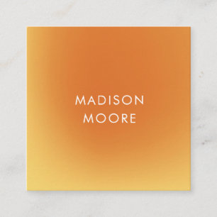 Creative farbenfrohe gelbe Orangenfarben Gradient  Quadratische Visitenkarte