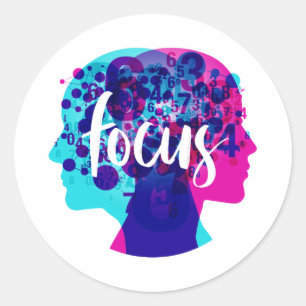 Creative Focus Runder Aufkleber