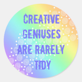 Creative Geniuses sind selten Tidy Rainbow Sticker