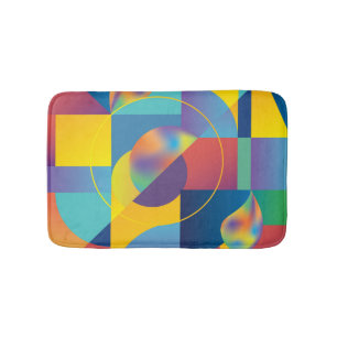 Creative Geometric: Abstrakte Vintage Abdeckung. Badematte