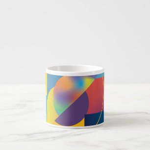 Creative Geometric: Abstrakte Vintage Abdeckung. Espressotasse