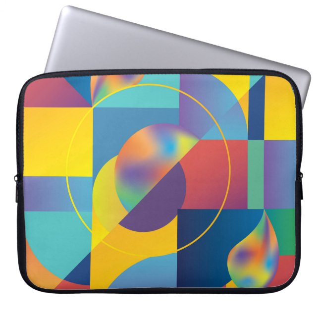 Creative Geometric: Abstrakte Vintage Abdeckung. Laptopschutzhülle (Vorderseite)