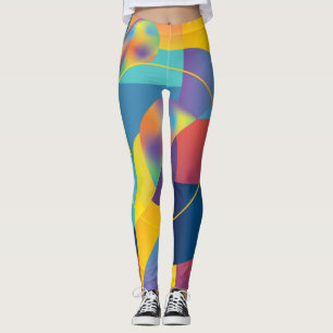 Creative Geometric: Abstrakte Vintage Abdeckung. Leggings