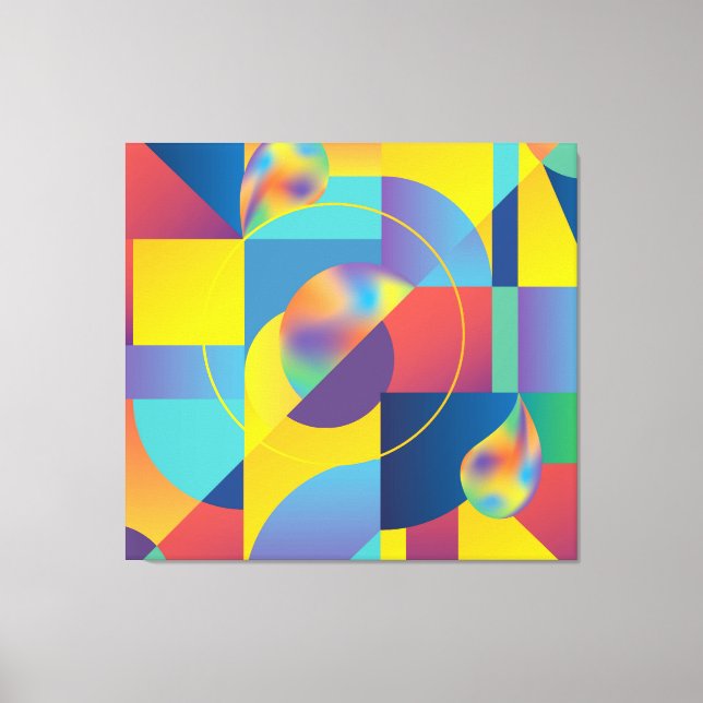 Creative Geometric: Abstrakte Vintage Abdeckung. Leinwanddruck (Vorderseite)