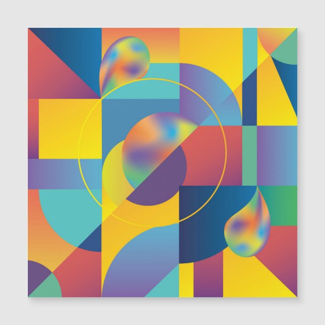 Creative Geometric: Abstrakte Vintage Abdeckung. Magnetkarte (Vorderseite)