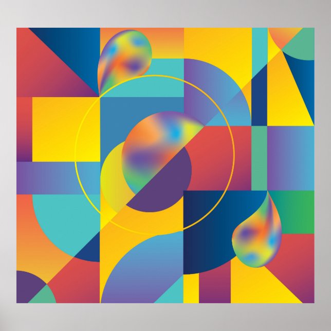 Creative Geometric: Abstrakte Vintage Abdeckung. Poster (Vorne)