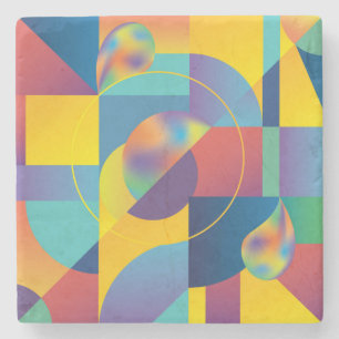 Creative Geometric: Abstrakte Vintage Abdeckung. Steinuntersetzer