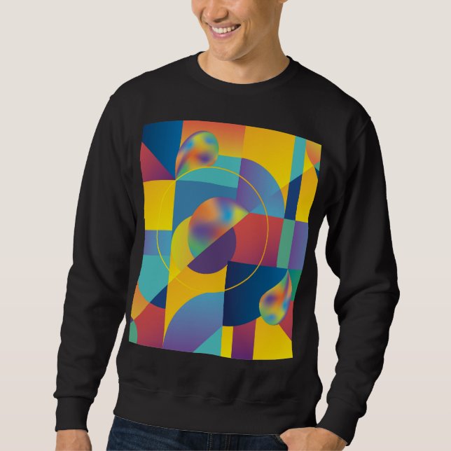 Creative Geometric: Abstrakte Vintage Abdeckung. Sweatshirt (Vorderseite)