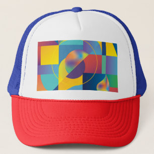 Creative Geometric: Abstrakte Vintage Abdeckung. Truckerkappe