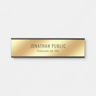 Creative Glamour Gold Look Moderne Vorlage Türschild