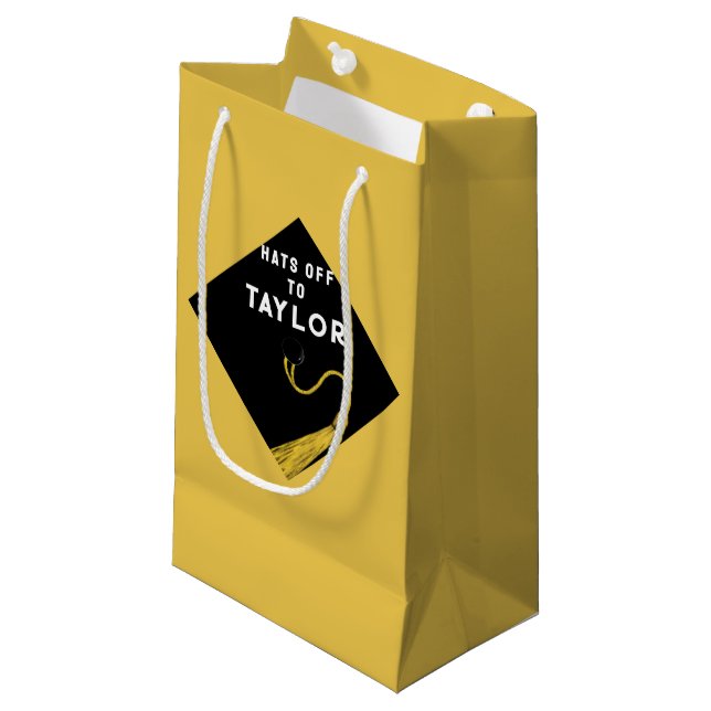 Creative Gold Abschluss Medium Geschenktasche Kleine Geschenktüte (Vorderseite Schrägansicht)