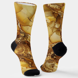 Creative Gold-Marmordesign Socken