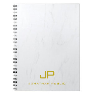 Creative Gold Monogram Marble Moderne Elegante Sch Notizblock