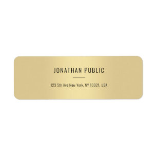 Creative Gold Template Chic Einfache Rücksendeadre