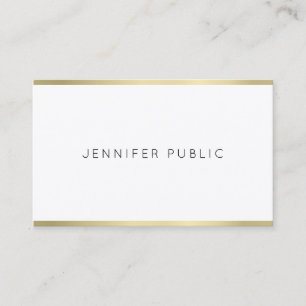 Creative Gold White Clean Design Beruflich Top Visitenkarte