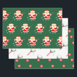 Creative Golf Christmas Geschenkpapier Set<br><div class="desc">Niedliches Golfurlaub-Geschenkstück für Ihren Lieblingsgolfliebhaber mit Mrs. Claus Golfer,  Golf Tee und Weihnachts Pfefferminzbonbons.</div>