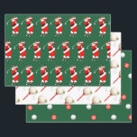 Creative Golf Christmas Geschenkpapier Set<br><div class="desc">Golfurlaub für Ihren Lieblingsgolfliebhaber mit einzigartigem Santa Claus Golfer,  Golf Tee und Weihnachts Pfefferminzmuster.</div>